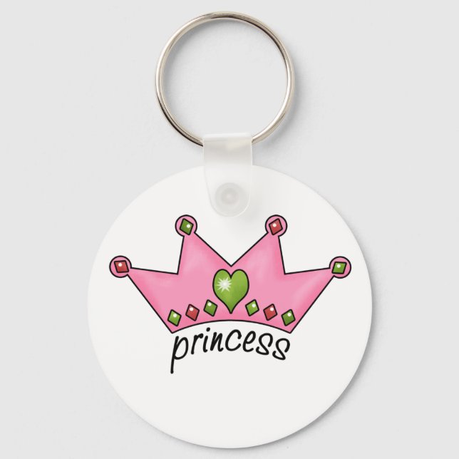 Pink Tiara Princess Keychain (Front)