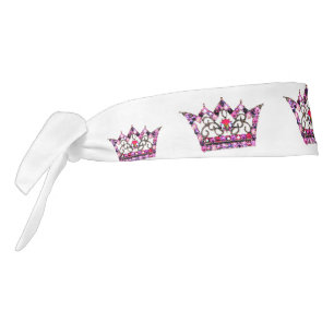" Pink Tiara" Tie Headband