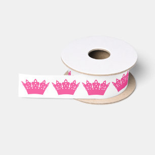 Pink Tiaras Satin Ribbon