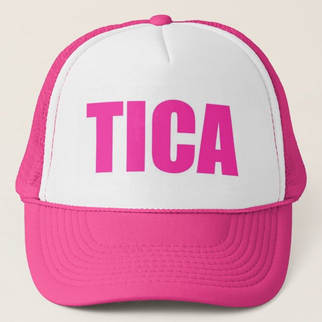 Pink Tica Costa Rica Trucker Hat (Front)