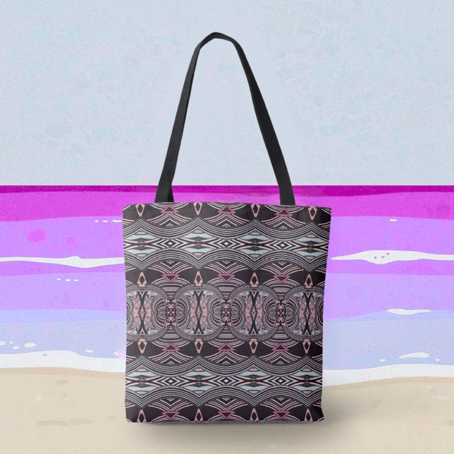 Pink Tides Abstract Tribal Tote Bag (Creator Uploaded)