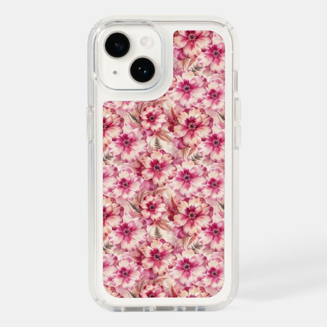 Pink Tie Dye Floral Speck iPhone Case (Front)