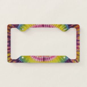 Pink Tie Dye License Plate Frame