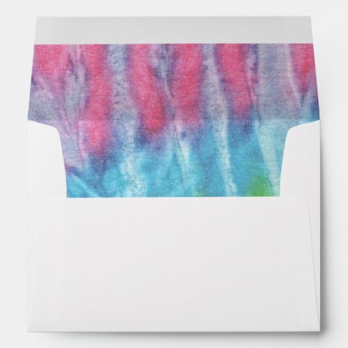 Pink Tie Dye Party Printed Return Address Envelope