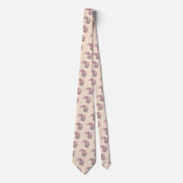 Pink Tie with Paisley Fractal Art Design