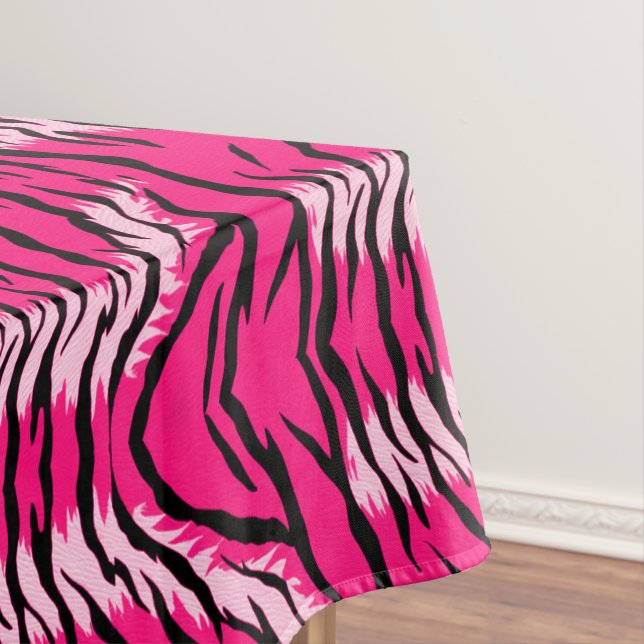 Pink Tiger Animal Skin Pattern Design  Tablecloth (In Situ)