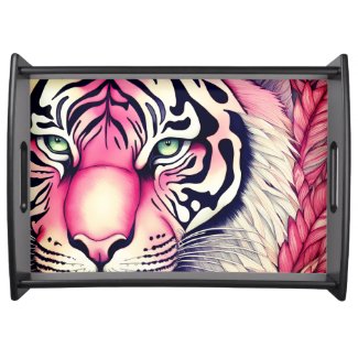 Pink Tiger Face Art 