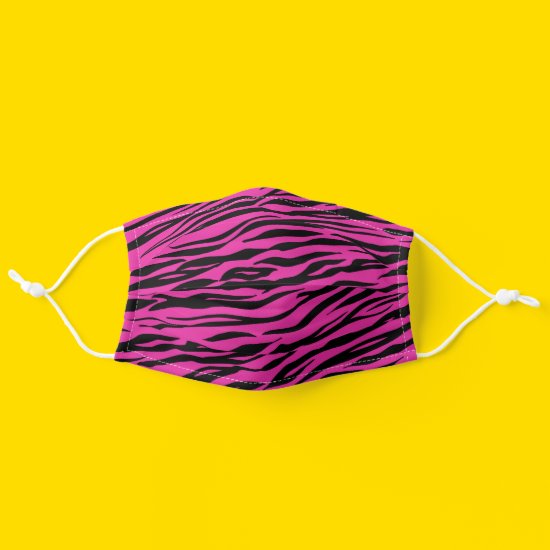 Pink Tiger Fur Stripes Fun Animal Cat Cloth Face Mask