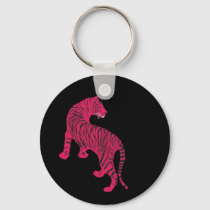 Pink tiger keychain