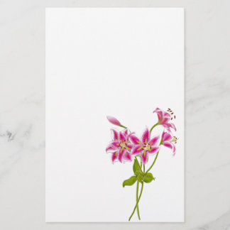 Pink Tiger Lily Stationery