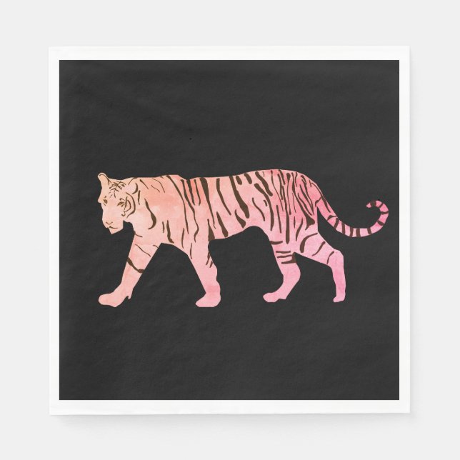 Pink Tiger Napkins (Front)