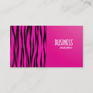 Pink Tiger Print Design Business Card