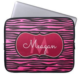 Pink Tiger Print Monogram