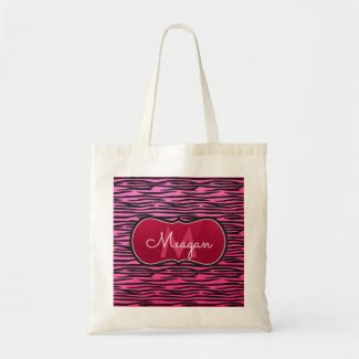 Pink Tiger Print Monogram