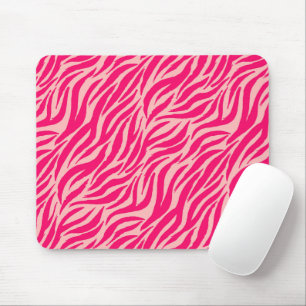 Pink Tiger Stripes Animal Pattern Mouse Pad