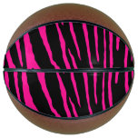 Pink Tiger Stripes Basketball at Zazzle