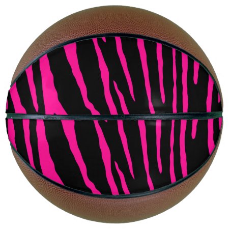 Pink Tiger Stripes Basketball