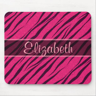 Pink Tiger Stripes Skin Pattern Personalize Mouse Pad