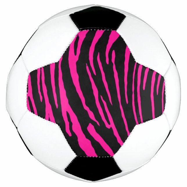 Pink Tiger Stripes Soccer Ball (Front)