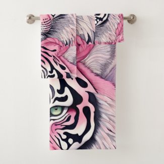 Pink tiger, tiger face. 