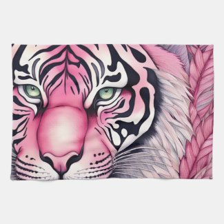 Pink tiger, tiger face