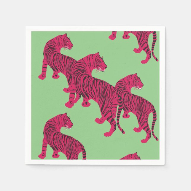 Pink Tiger , Wild Cat Napkins (Front)