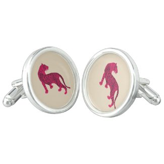 Pink Tigers  Cufflinks