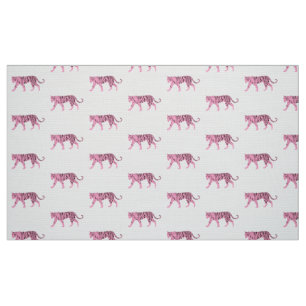 Pink Tigers Fabric