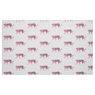 Pink Tigers Fabric