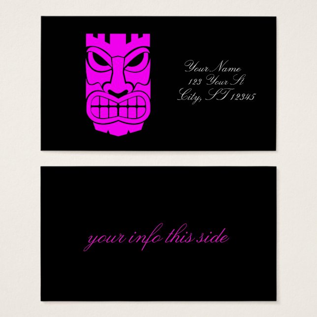 Pink Tiki Sculpture Thunder_Cove (Front & Back)