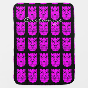 Pink Tiki Sculpture Thunder_Cove Baby Blanket