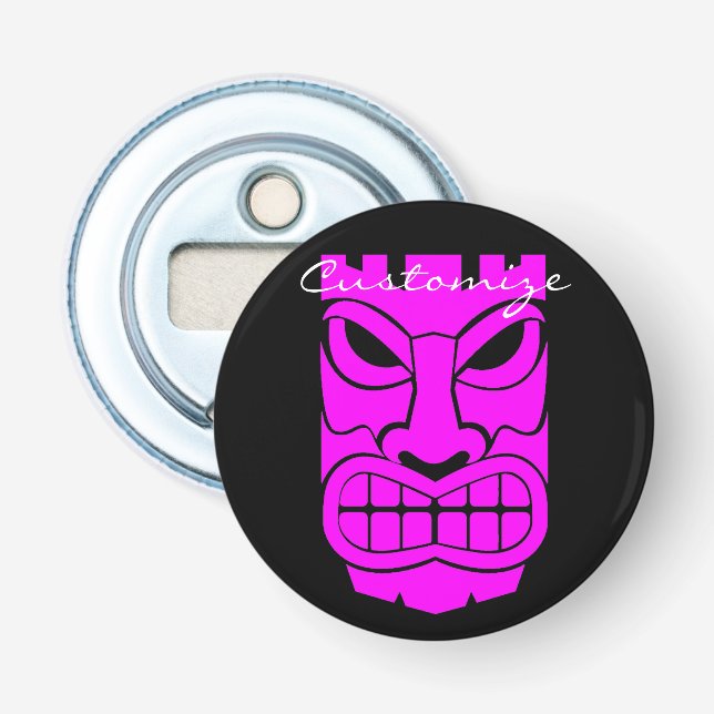 Pink Tiki Sculpture Thunder_Cove Bottle Opener (Front)