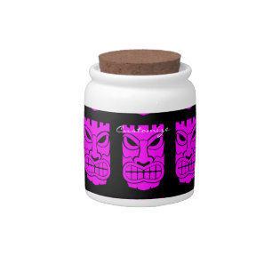 Pink Tiki Sculpture Thunder_Cove Candy Jar