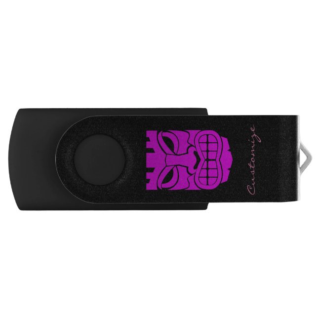 Pink Tiki Sculpture Thunder_Cove Flash Drive (Front)