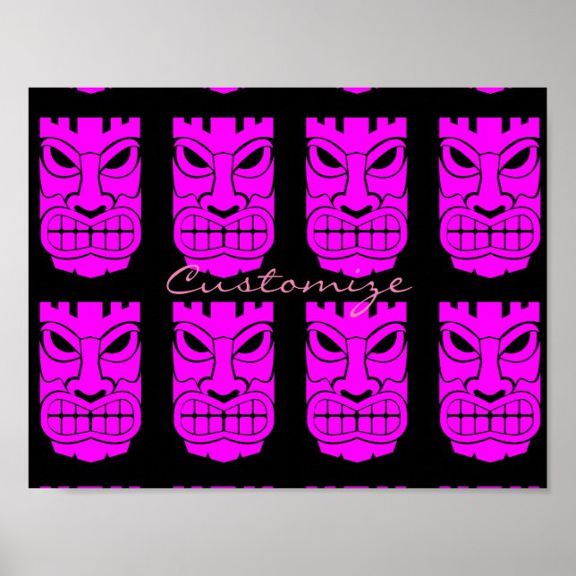 Pink Tiki Sculpture Thunder_Cove Poster (Front)