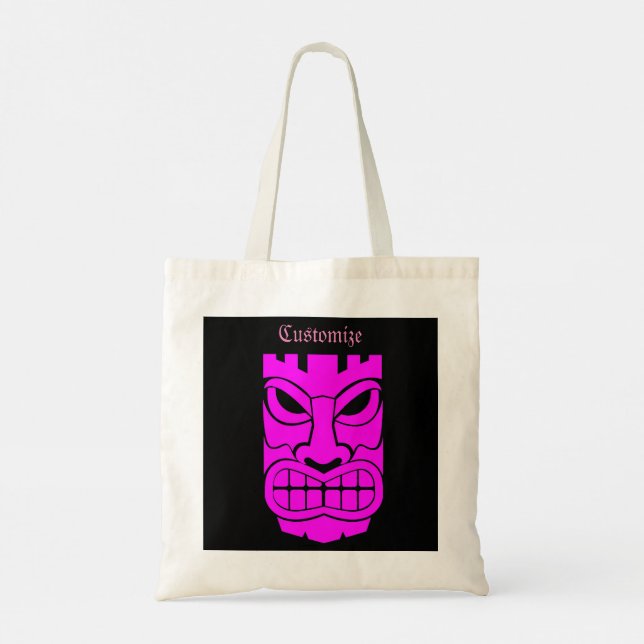Pink Tiki Sculpture Thunder_Cove Tote Bag (Back)