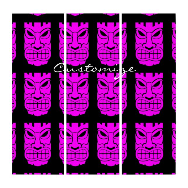 Pink Tiki Sculpture Thunder_Cove Triptych (Front)