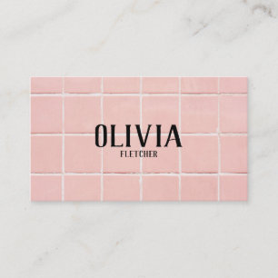 Pink Tile Business Card