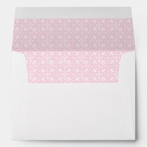 Pink Tile Lemons Baby Shower Return Address Envelope