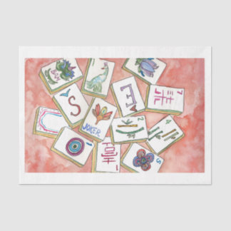 pink tiles tray tissue paper