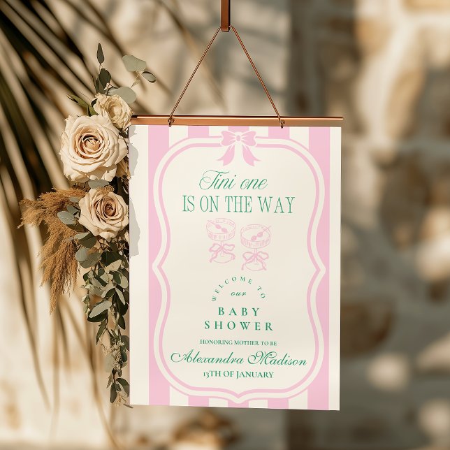 Pink Tini One Is On The Way Baby Shower Foam Board (Creator Uploaded)