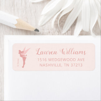Pink Tinker Bell Baby Shower Label