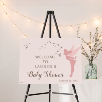 Pink Tinker Bell Baby Shower Welcome Sign by tinkerbell at Zazzle