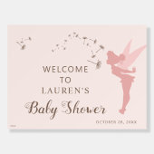 Pink Tinker Bell Baby Shower Welcome Sign | Zazzle