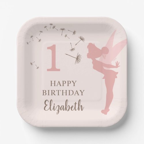 Pink Tinker Bell Girl Birthday Paper Plates