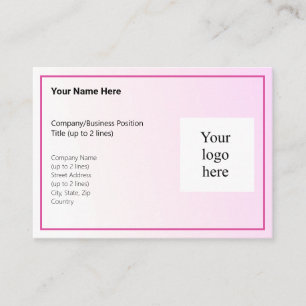 Pink Tint Gradi. & Rasp. Pink Logo Mighty Business Card