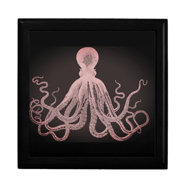 Pink Tint Octopus Illustration Gift Box (Front)