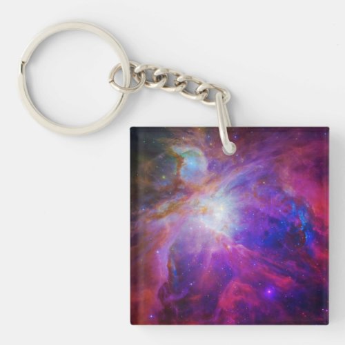 Pink Tinted Orion Nebula Keychain