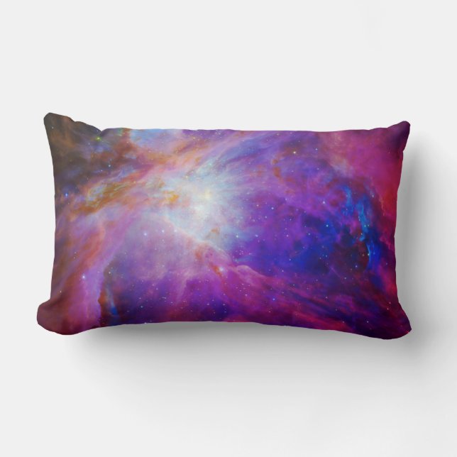 Pink Tinted Orion Nebula Lumbar Pillow (Front)