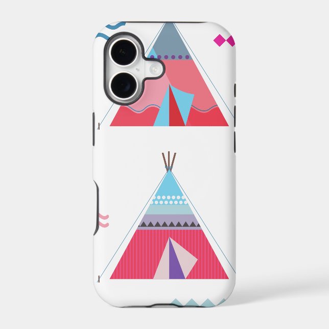 pink tipi iphone case (Back)